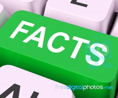 Facts Key Shows True Information And Data Stock Image