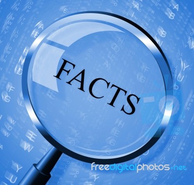 Facts Magnifier Means Details Intelligence And True Stock Image