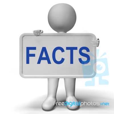 Facts Sign Shows True Information And Data Stock Image