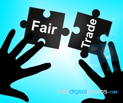 Fair Trade Indicates Purchase Environment And Merchandise Stock Image