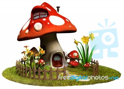 Fairy Mushroom House Stock Image Fairy Mushroom House Stock Image