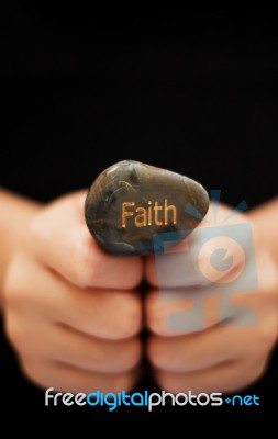 Faith Text Stock Photo