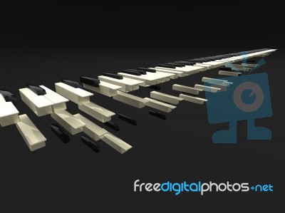 Falling Piano Keys Stock Image