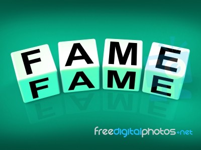 Fame Refers To Famous Renowned Or Notable Celebrity Stock Image