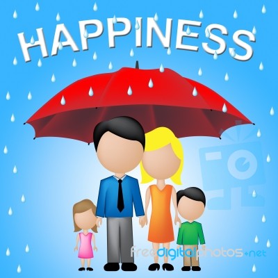 Family Happiness Means Relative Sibling And Parents Stock Image