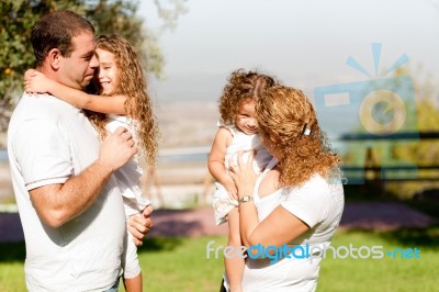 Family In The Park Stock Photo