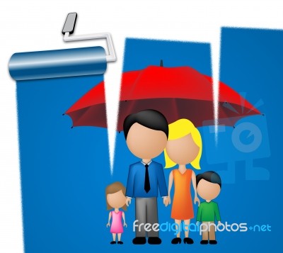 Family Parenting Means Children Offspring And Siblings Stock Image