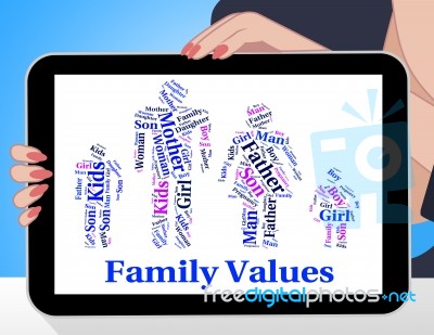 Family Values Shows Blood Relation And Ethics Stock Image