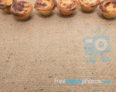 Famous Portuguese Egg Pastry Tart Stock Photo