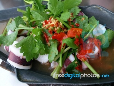 Famous Street Food Of Thailand Like Papaya Salad And Etc Stock Photo