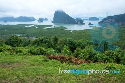 Famous View Point Samed Nang She Stock Photo