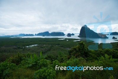 Famous View Point Samed Nang She Stock Photo