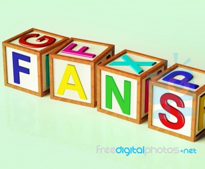 Fans Blocks Mean Followers Supporters And Admirers Stock Image