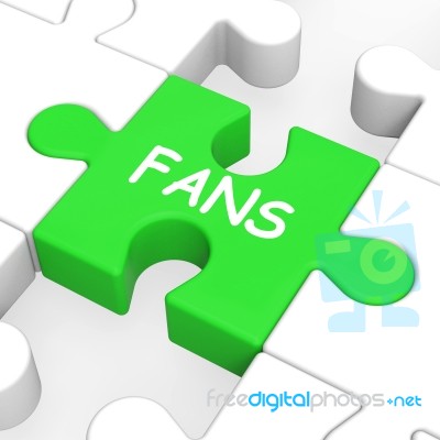 Fans Jigsaw Shows Followers Likes Or Internet Fan Stock Image