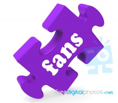 Fans Jigsaw Shows Social Media Followers Likes Or Internet Fan Stock Image