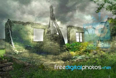 Fantastic Ruins Stock Photo