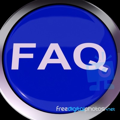 Faq Button Shows Frequently Asked Question Stock Image