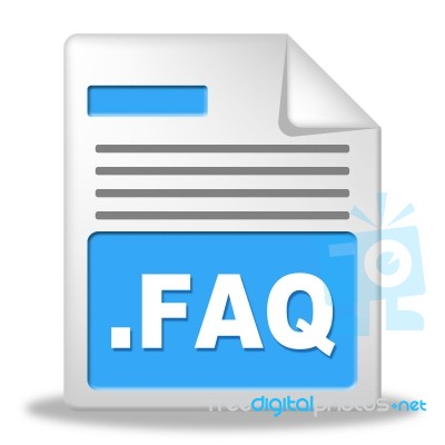 Faq File Shows Frequently Asked Questions And Administration Stock Image