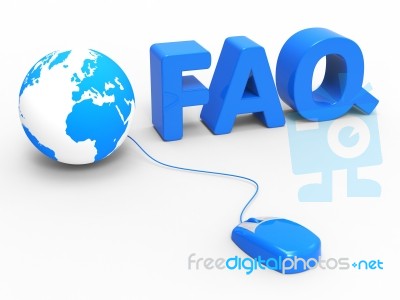 Faq Global Represents World Wide Web And Www Stock Image