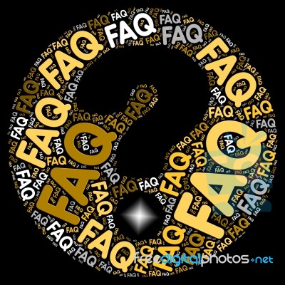Faq Question Mark Represents Frequently Asked Questions Stock Image