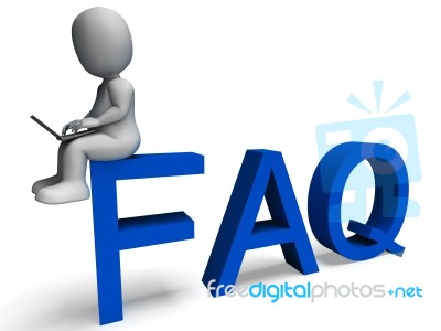 Faq Showing Frequently Asked Questions Stock Image