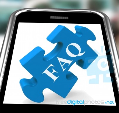 Faq Smartphone Means Website Solutions Help And Information Stock Image