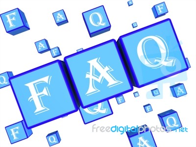 Faq Words Indicate Frequently Asked Questions 3d Rendering Stock Image
