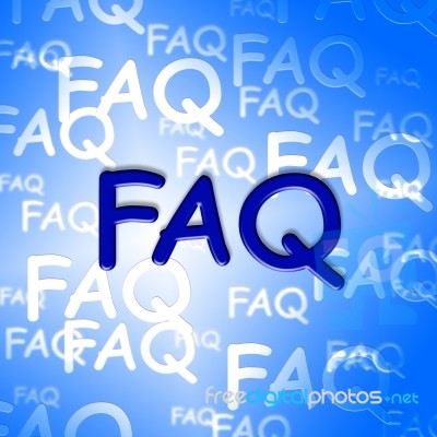 Faq Words Indicate Frequently Asked Questions And Advice Stock Image