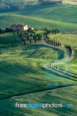 Farmhouse In Tuscany Stock Photo