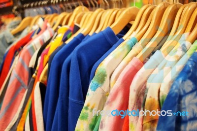 Fashion Clothing For Sale At Great Discounts Stock Photo