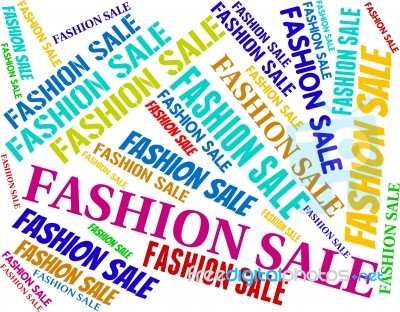 Fashion Sale Shows Discount Reduction And Stylish Stock Image
