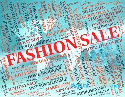 Fashion Sale Shows Glamour Promo And Promotional Stock Image