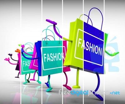 Fashion Shopping Bags Represent Trends, Shopping, And Designs Stock Image