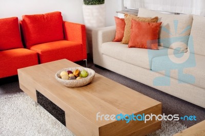 Fashionable Living Room Stock Photo