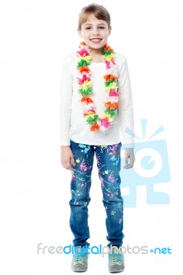 Fashionable Pretty Cute Girl Stock Photo