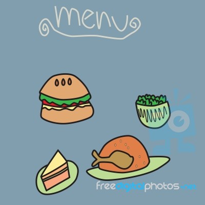 Fast Food Menu Stock Image