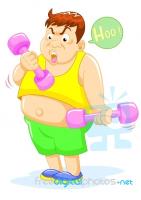 Fat Man Stock Image