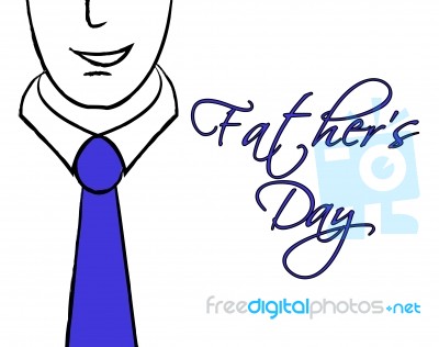 Fathers Day Tie Shows Fun Parenting And Parties Stock Image