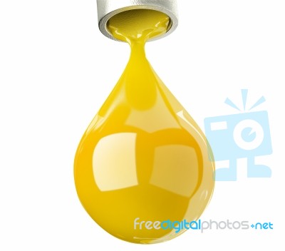 Faucet With Honey Drop Isolated On White Background Stock Image