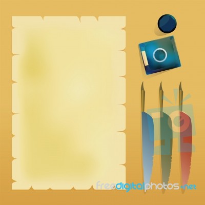 Feather Pen Stock Image