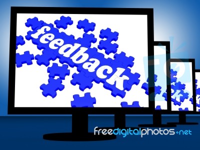 Feedback On Monitors Shows Report Information Stock Image