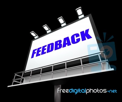 Feedback Sign Represents Opinion Evaluation And Comment Stock Image