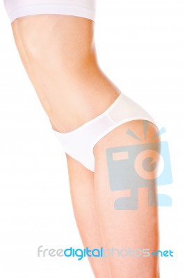 Female Body In Underwear Stock Photo