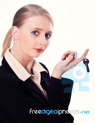 Female Estate Agent Stock Photo