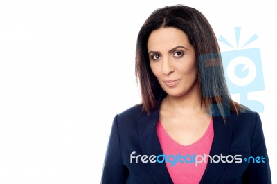 Female Executive Posing Confidently Stock Photo