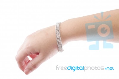 Female Hand With Bracelet Stock Photo