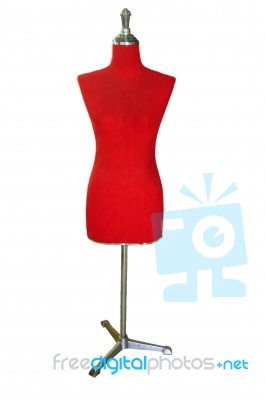 Female Red Mannequin Stock Photo