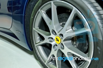 Ferrari California's Wheel Stock Photo