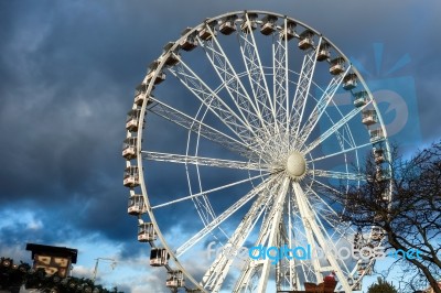 Ferris Wheel At Winter Wonderland Hyde Park Stock Photo