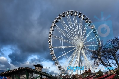 Ferris Wheel At Winter Wonderland Hyde Park Stock Photo